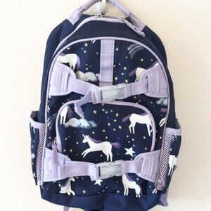 Pottery Barn Mackenzie Navy Night Unicorn Glow in the Dark Backpack Sz SMALL